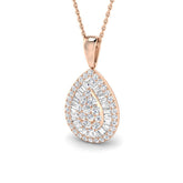 Arnica Baguette Brilliant Pendant 1ct to 3ct Gold (Without Chain )