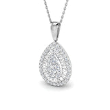 Arnica Baguette Brilliant Pendant 1ct to 3ct Gold (Without Chain )