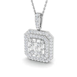 Sorrel Baguette Brilliant Pendant 1ct to 3ct Gold (Without Chain )
