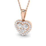Violet Heart Pendant 0.5ct Diamond Gold (Without Chain )