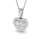 Violet Heart Pendant 0.5ct Diamond Gold (Without Chain )