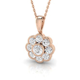 Barky Vintage Diamond Pendant 0.75ct to 1ct Gold (Without Chain )
