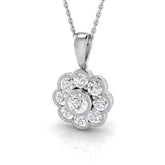 Barky Vintage Diamond Pendant 0.75ct to 1ct Gold (Without Chain )