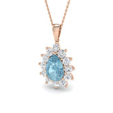 Lola Aquamarine Pendant 4.5ct Gold(Without Chain )