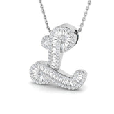 Oscar Diamond Initial Pendant 0.5ct Gold A to Z(Without Chain )