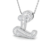 Oscar Diamond Initial Pendant 0.5ct Gold A to Z(Without Chain )