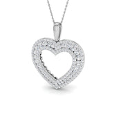 Grace Heart Pendant Diamond Necklace 2ct to 3ct Gold (Without Chain )