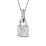Holly Diamond Pendant Padlock 0.75ct Gold (Without Chain )