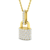 Holly Diamond Pendant Padlock 0.75ct Gold (Without Chain )