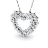 Yarrow Heart Pendant Diamond 1ct to 4.5ct Gold (Without Chain )