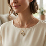 Heart-Shaped Diamond Pendant | Heart Halo Diamond Necklace Without Chain