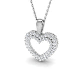 Tansy Heart Pendant Diamond Necklace 0.33ct to 2ct Gold (Without Chain )