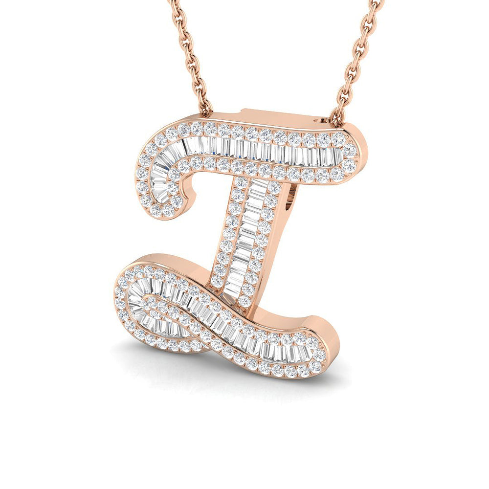 Peter Diamond Initial Pendant 0.5ct Gold A to Z(Without Chain )
