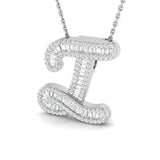 Peter Diamond Initial Pendant 0.5ct Gold A to Z(Without Chain )