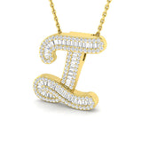 Peter Diamond Initial Pendant 0.5ct Gold A to Z(Without Chain )