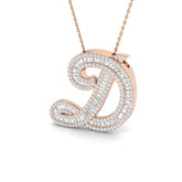 Pendant with Baguette and Round Diamonds