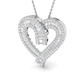Salvia Heart Pendant 1ct Diamond Gold (Without Chain )