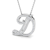 Goldanhänger mit Diamant-Buchstaben „D“