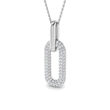 Gemma Diamond Pendant 0.75ct Paper Clip Gold (Without Chain )
