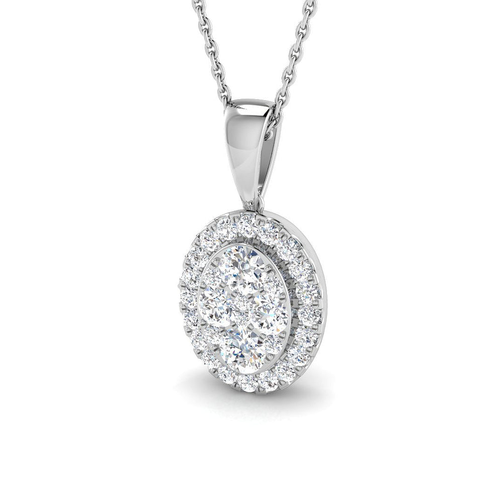 Ciara Cluster Diamond Necklace 0.75ct to 1.5ct Gold (Without Chain )