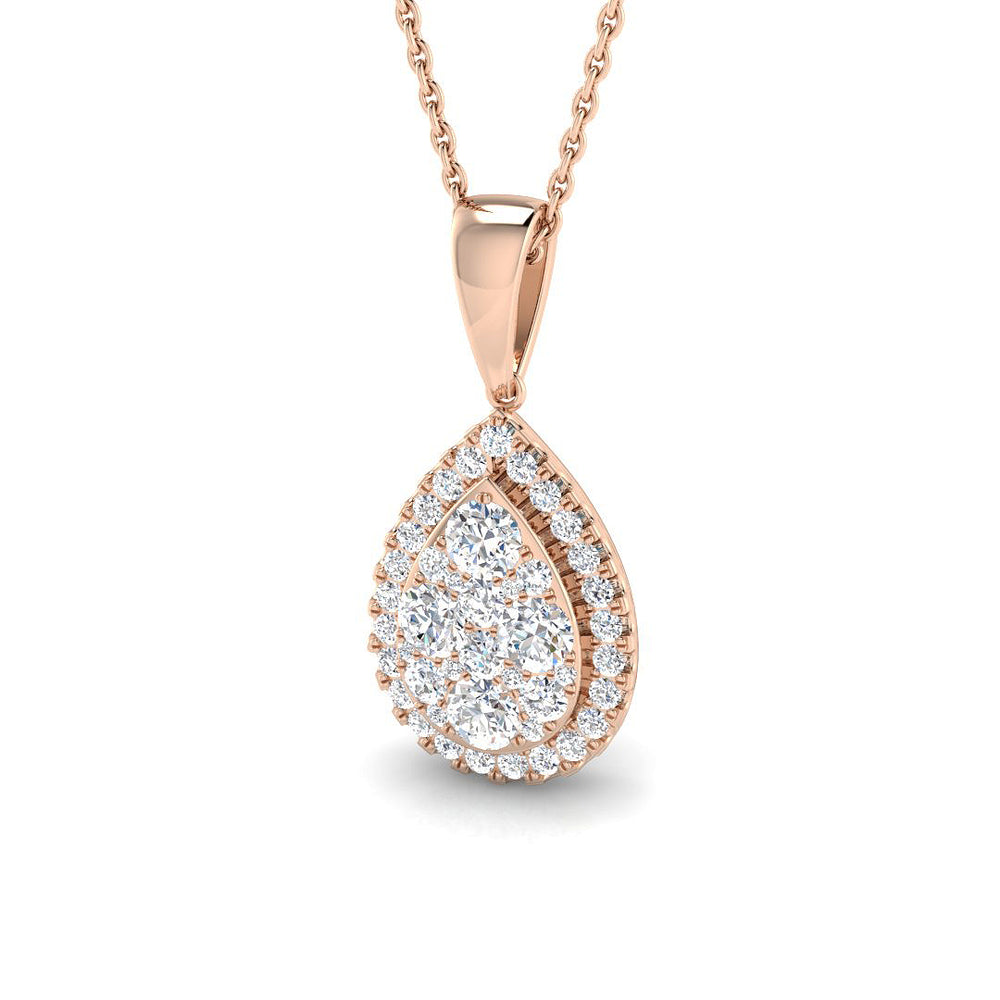 Aloe Cluster Pendant 0.75ct to 1.75ct Gold (Without Chain )