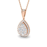 Aloe Cluster Pendant 0.75ct to 1.75ct Gold (Without Chain )