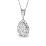 Aloe Cluster Pendant 0.75ct to 1.75ct Gold (Without Chain )