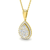 Aloe Cluster Pendant 0.75ct to 1.75ct Gold (Without Chain )