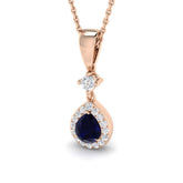 Carys Blue Sapphire Pendant 0.5ct to 0.75ct Gold (Without Chain )