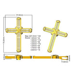 6.50ct Baguette & Round Diamond X-Crossover Cross Necklace in Gold & Platinum