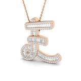 Philip Diamond Initial Pendant 0.75ct Gold A to Z(Without Chain )