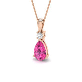 Eva Pink Sapphire Pendant 2ct Gold (Without Chain )