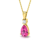 Eva Pink Sapphire Pendant 2ct Gold (Without Chain )
