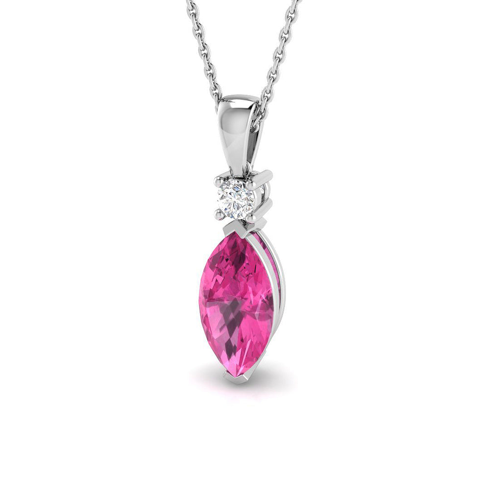 Esther Pink Sapphire Pendant 3ct Gold (Without Chain )