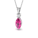 Esther Pink Sapphire Pendant 3ct Gold (Without Chain )