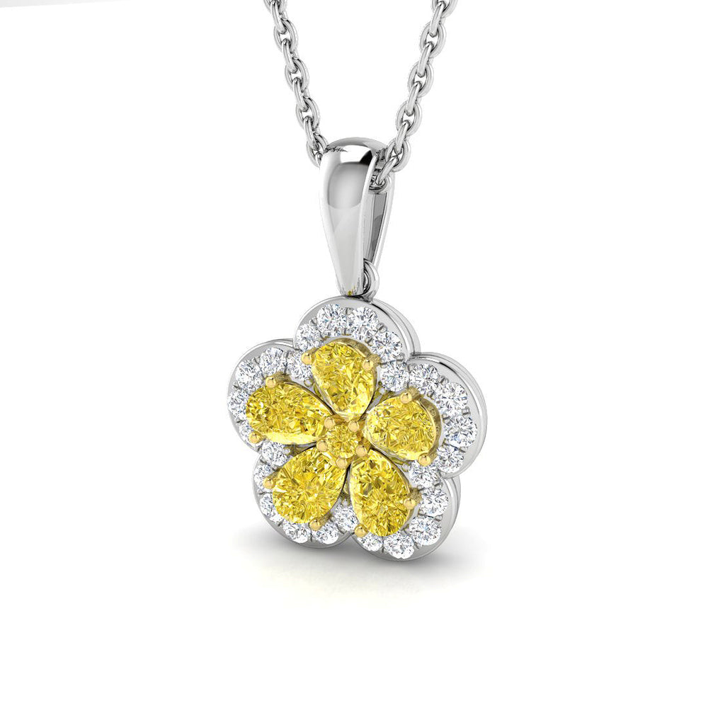 Carly Cluster Pendant 0.75ct Diamond Gold (Without Chain )