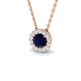 Mabel Blue Sapphire Pendant 0.25ct to 1ct Gold (Without Chain )