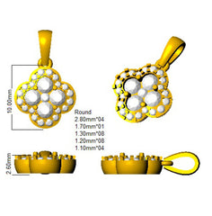 18k White Gold 0.65ct Natural Ruby Pendant with Diamonds