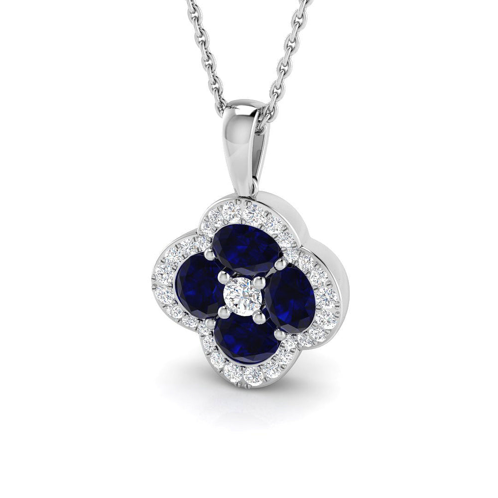 Edwin Blue Sapphire Pendant 1.25-1.75ct Gold (Without Chain )