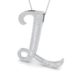 Robert Diamond Initials Pendant 3.5ct Gold A to Z(Without Chain )