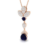 George Blue Sapphire Pendant 2ct Gold (Without Chain )