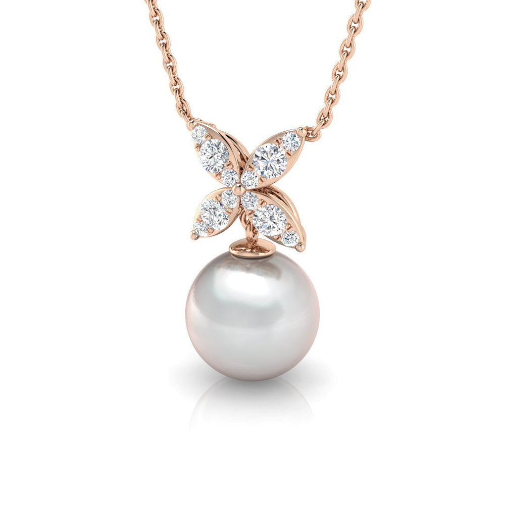 Glen Gemstone Pendant 5.5ct Pearl Gold Necklace(Without Chain )
