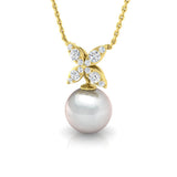 Glen Gemstone Pendant 5.5ct Pearl Gold Necklace(Without Chain )