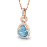 Noah Aquamarine Pendant 0.75ct to 1.75ct Gold (Without Chain )