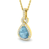 Noah Aquamarine Pendant 0.75ct to 1.75ct Gold (Without Chain )