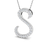 Roger Diamond Initial Pendant 0.75ct Gold A to Z(Without Chain )