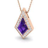 Ancor Amethyst Pendant 2.5ct to 6ct Gold (Without Chain )