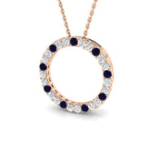 Amice Blue Sapphire Pendant 0.5ct in Gold (Without Chain )