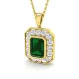 Amine Emerald Pendant 2ct Gold(Without Chain )