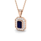 Wesley Blue Sapphire Pendant 0.75ct to 1ct Gold (Without Chain )